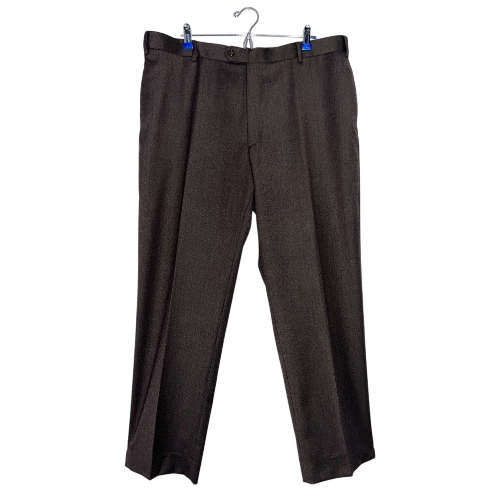 Paul Fredrick Brown Wool Pleated Slacks Dress Pants Mens40 Waist